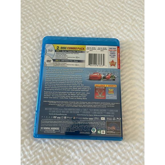 Cars 2 Blue-Ray & DVD 2-Disc Combo, Great condition - Picture 2 of 3